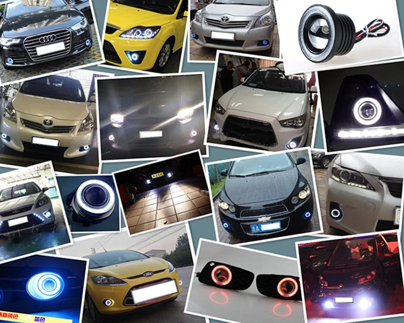 Автомобильные мигающие Противотуманные фары с ангельскими глазками 2 шт. 5 3 0