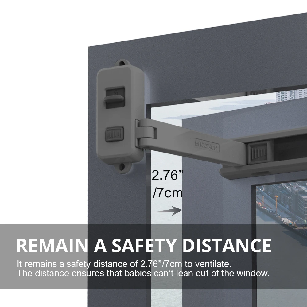 EUDEMON Window Lock Children Protection Window Restrictor ABS Child Safety Window Stopper Falling Prevention Locks Limiter