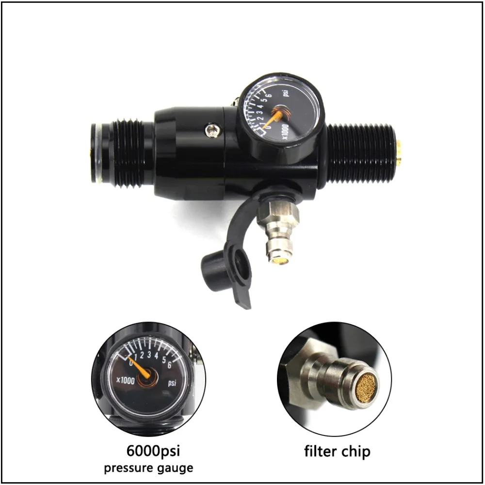PCP Пейнтбол ВВС гПа регулятор бака M18x1.5 клапан 300bar 4500psi входе 850psi 1500psi 1800psi 2200psi