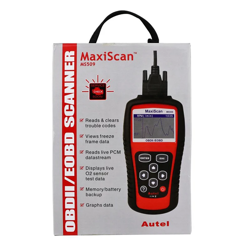 Лучший Бренд Autel MaxiScan Автомобилей Code Reader Maxiscan MS509 OBDII OBD авто OBD2 Сканер MS 509