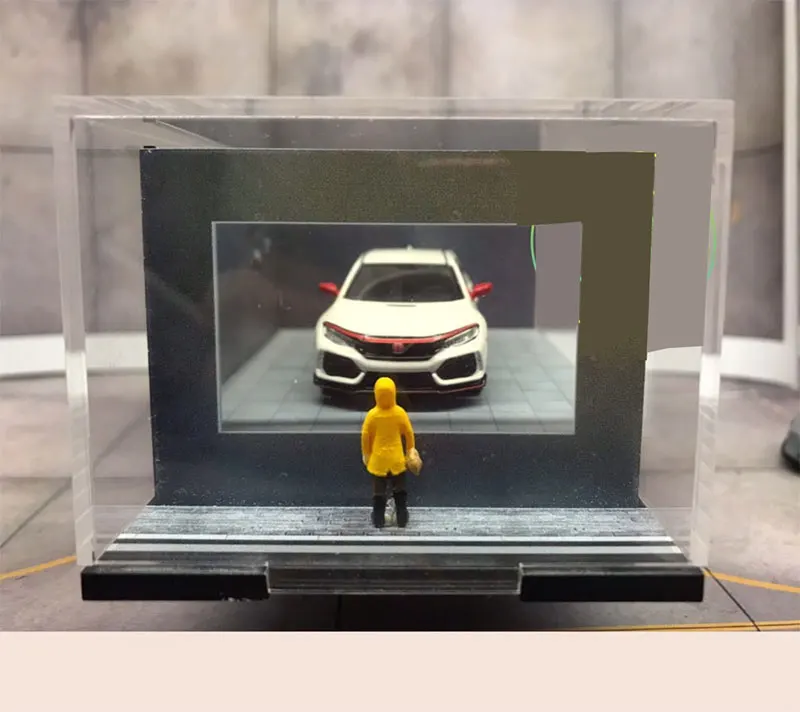 1: 64 масштаб Diorama «Мечта маленького мальчика» окно мальчик мини-подарок украшение автомобиля модель сцены пыли дисплей коробка