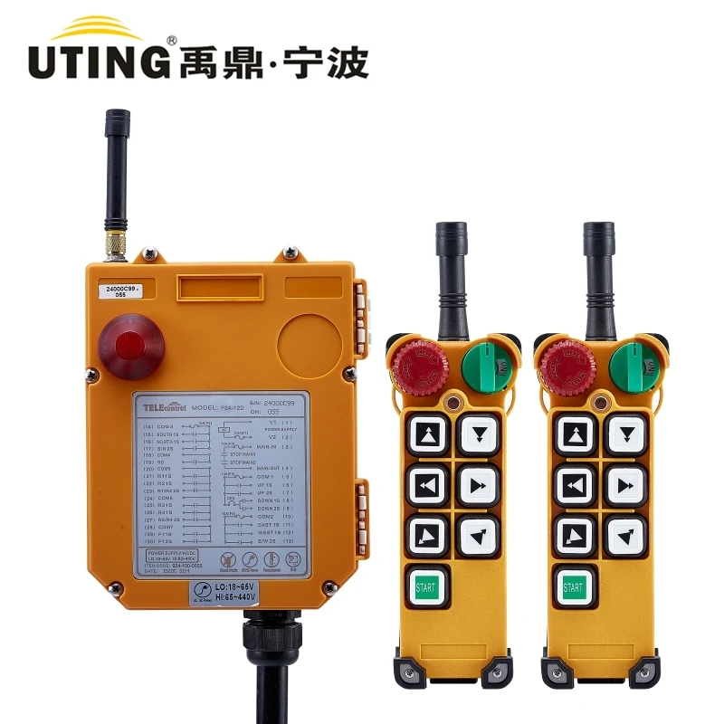 

F24-6D 2 Transmitters 1 Receiver AC 110v 220V 380V 36V 48V F24-6D Electric Hoist Radio Remote Controls