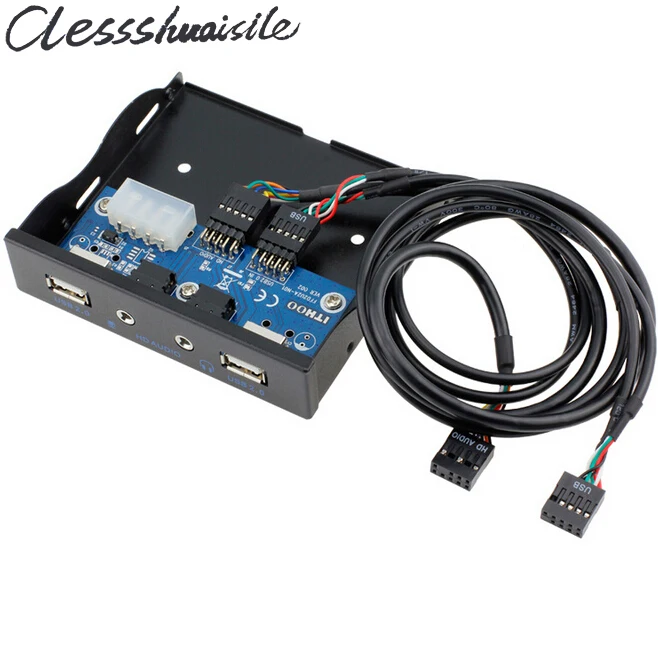 Настольный компьютер 3 5 дюйма флоппи Бэй сделай сам 2 порта USB 0 хаб HD аудио разъем