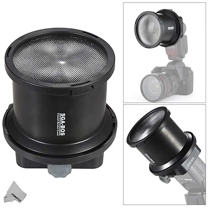 Fomito SGA BOS 2 раза EV Fresnel Snoot Flash светильник удлинитель с CA SGU адаптером и 10 шт цветные