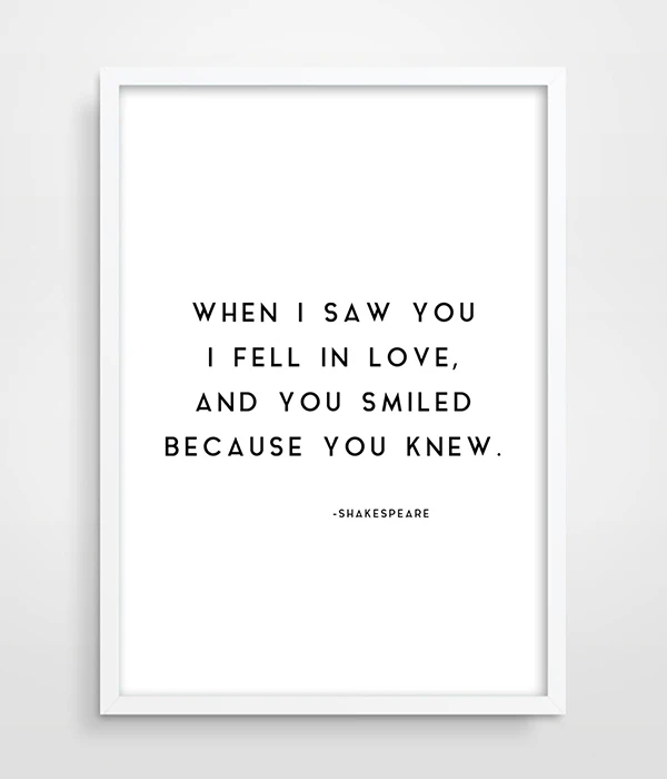 Вильям Шекспир Цитата Изысканное искусство любовь печать картина плакат подарок
