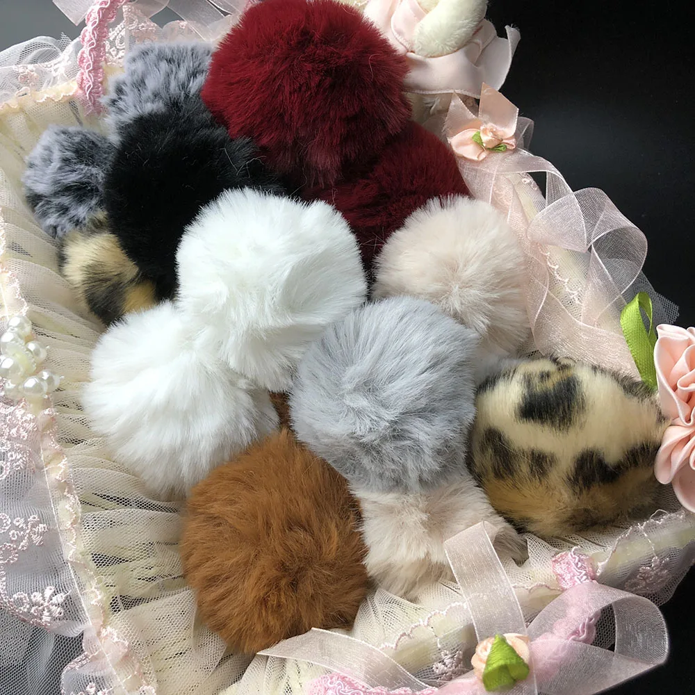 7-8 см меховой шар микс, 2 шт./лот, высокая иммитация настоящего кролика, лисы, норки мех diy украшения erring сумка брелок