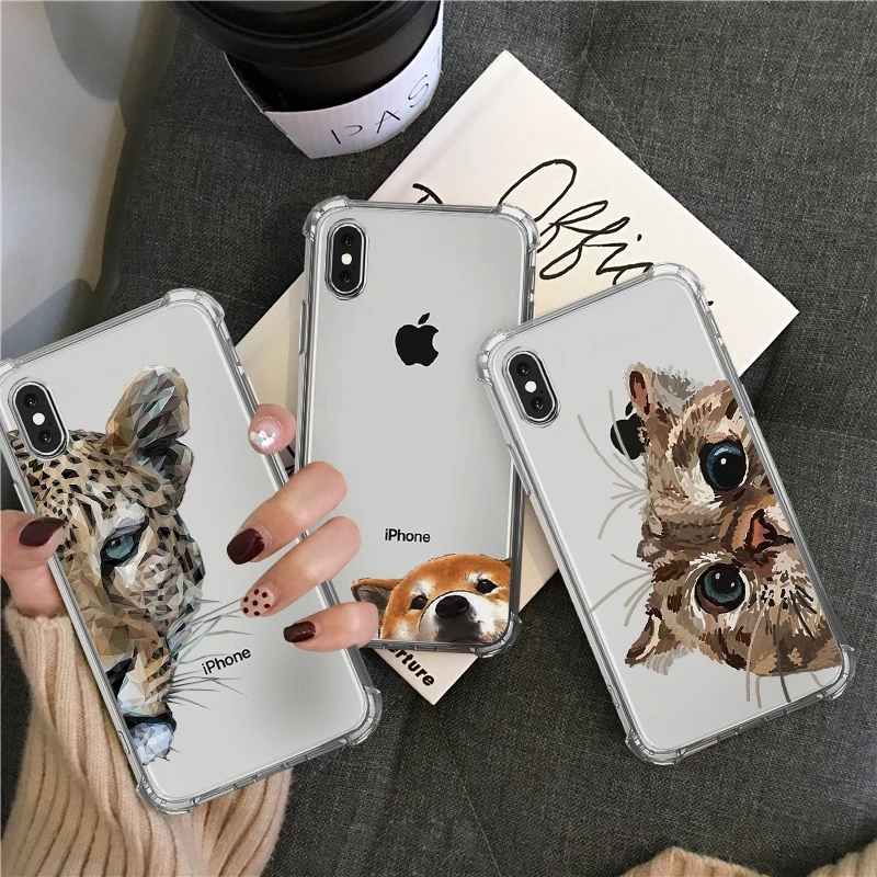 Чехлы с рисунком Шиба ину для Iphone 8 Plus 6 6s 7 Чехол Подушка безопасности анти-осенний