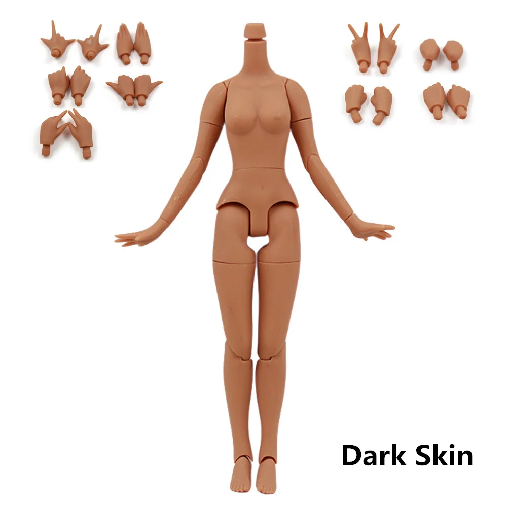 Joint Body 8.5 inch For 12 Blyth Doll with Big Breast Black Skin Suitable for DIY Free Shipping|joint body|joint body blythefor dolls |