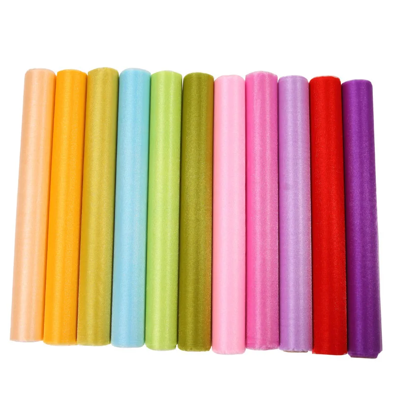 Свадебное украшение 75 см широкое прозрачное зеркало органза ткань тюль рулон