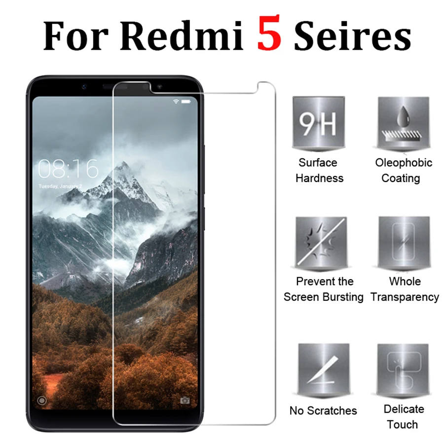 Закаленное стекло для Xiaomi Redmi Note 5 для Xiaomi Redmi Note 5 Pro 5 Plus 5A Xiomi Xaomi Защитное стекло для экрана Защитная пленка
