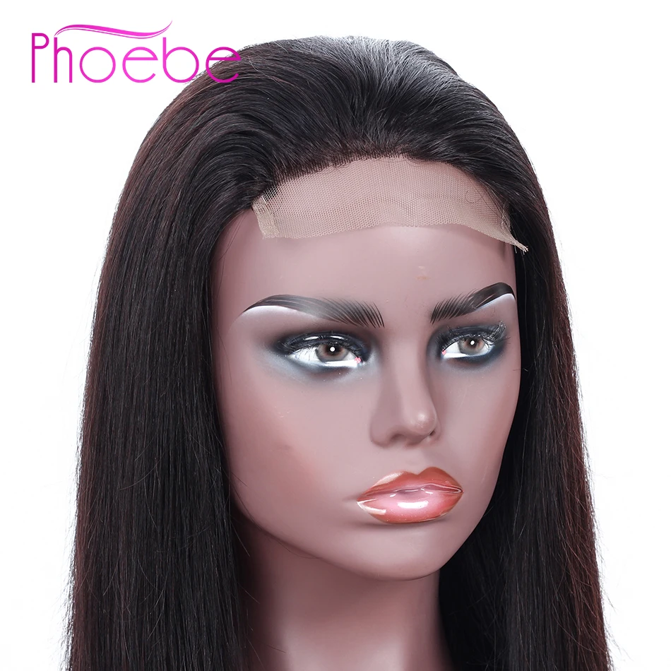 Phoebe 4x4 человеческие волосы на кружеве парики#613 1B/27 1B/99J предварительно сорванные для черных женщин волосы remy перуанские прямые волосы на кружеве парик