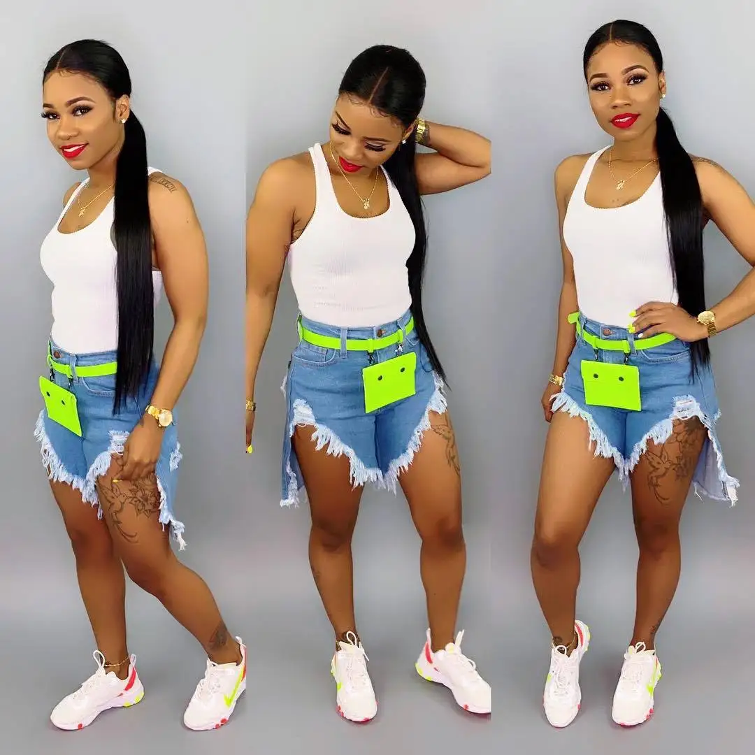 3 цвета высокая сила эластичные новая индивидуальность талия старые изношенные с