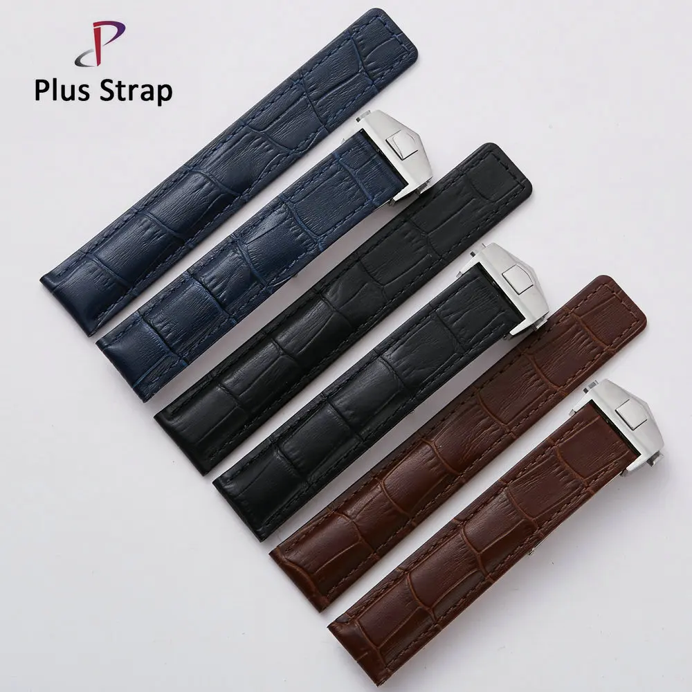 Высокое Качество ремешок для часов TAG Heuer натуральная кожа черный синий