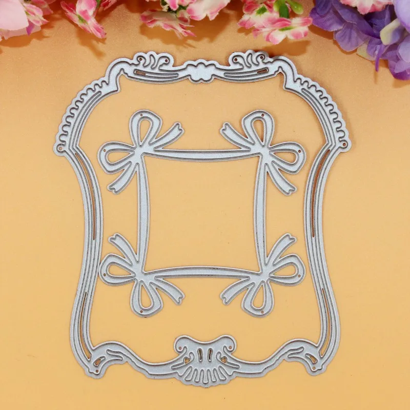 YINISE металлические режущие штампы для трафареты скрапбукинга лук рамка