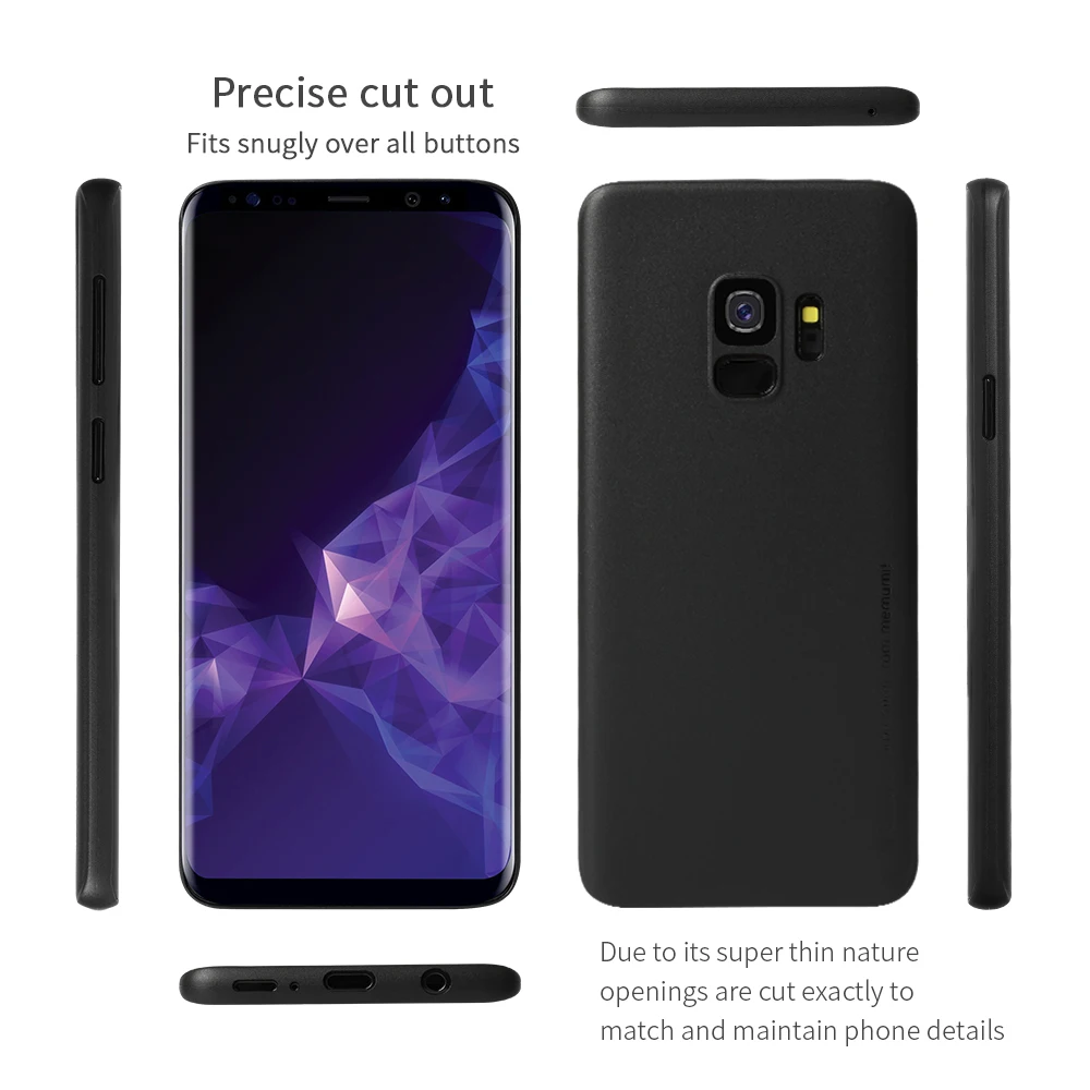 Чехол для samsung Galaxy S9 S9 Plus, Жесткий Чехол, ультра тонкий PP 0,3 мм, не оставляет отпечатков пальцев, матовый тонкий чехол для Galaxy s9plus