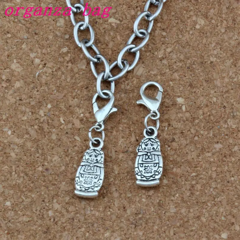 100 шт тибетские серебряные бусины из цинкового сплава с принтом матрешек