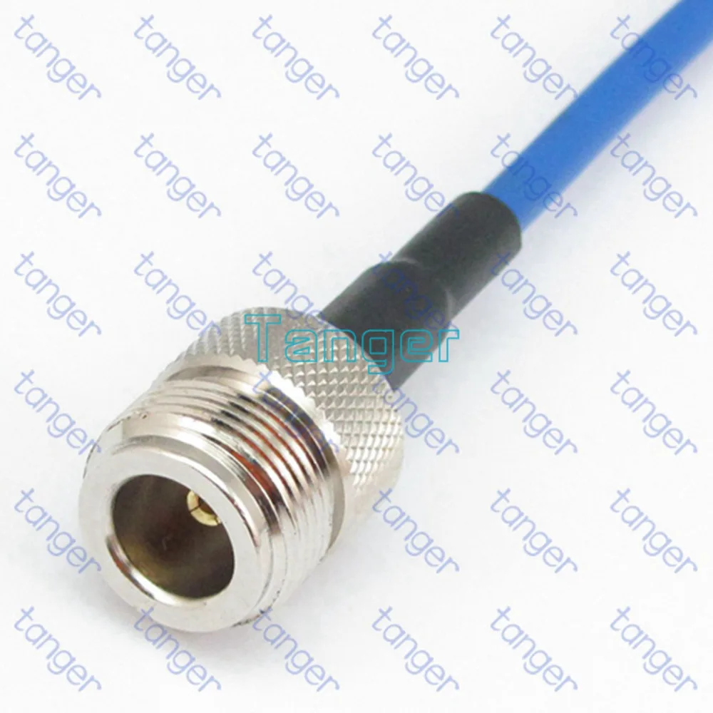 N гнездовой разъем для RP-SMA Штекерный с 20 дюймов 50 см RG402 RG141 RG-402 синий полугибкий