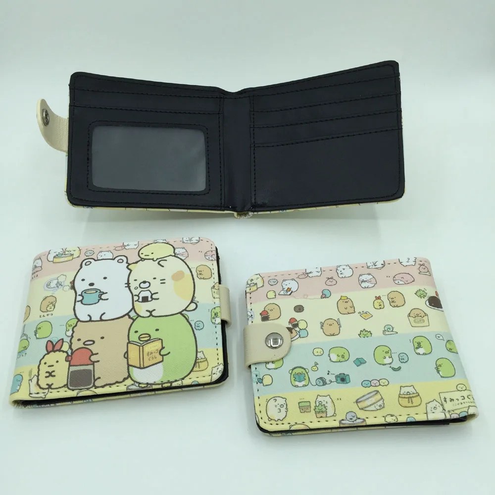 Японский аниме Sumikko Gurashi Синтетическая кожа Изысканный кошелек/кошелек|leather