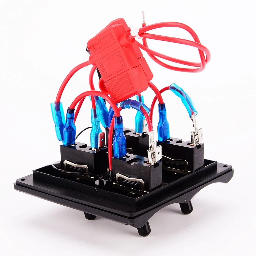 Новый корабельная электроприборная 4 банда синий светодиодный ВКЛ ВЫКЛ тумблер