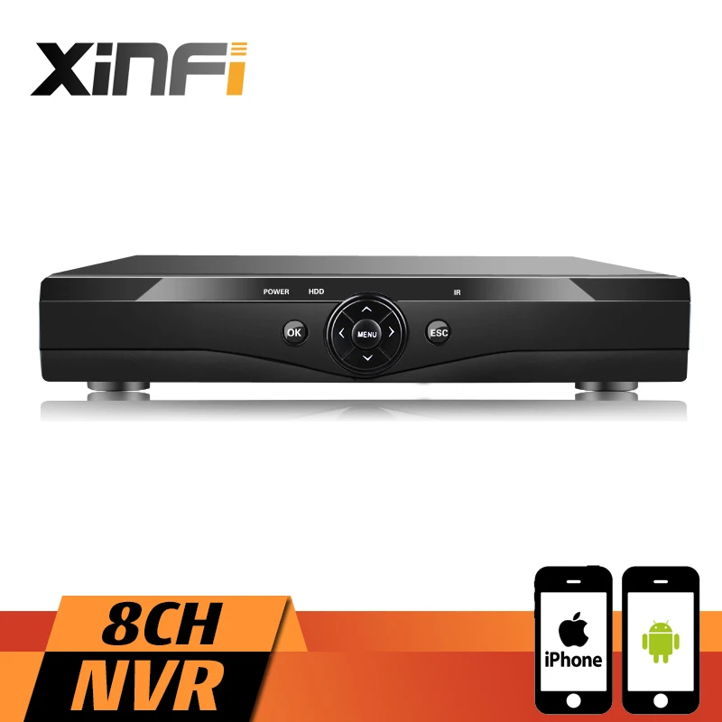 XINFI 8CH HDMI NVR 8-канальный сетевой видеорегистратор безопасности рекордер наружного наблюдения Камера система протокола ONVIF 2,0 для IP сети Камера Системы 1080 P Регистраторы