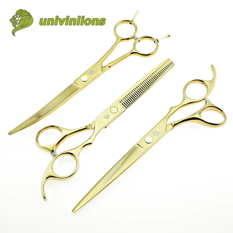 

7" golden pet shears dog grooming scissors dog clipper professional animal clippers curved scissors pet grooming scissors curved