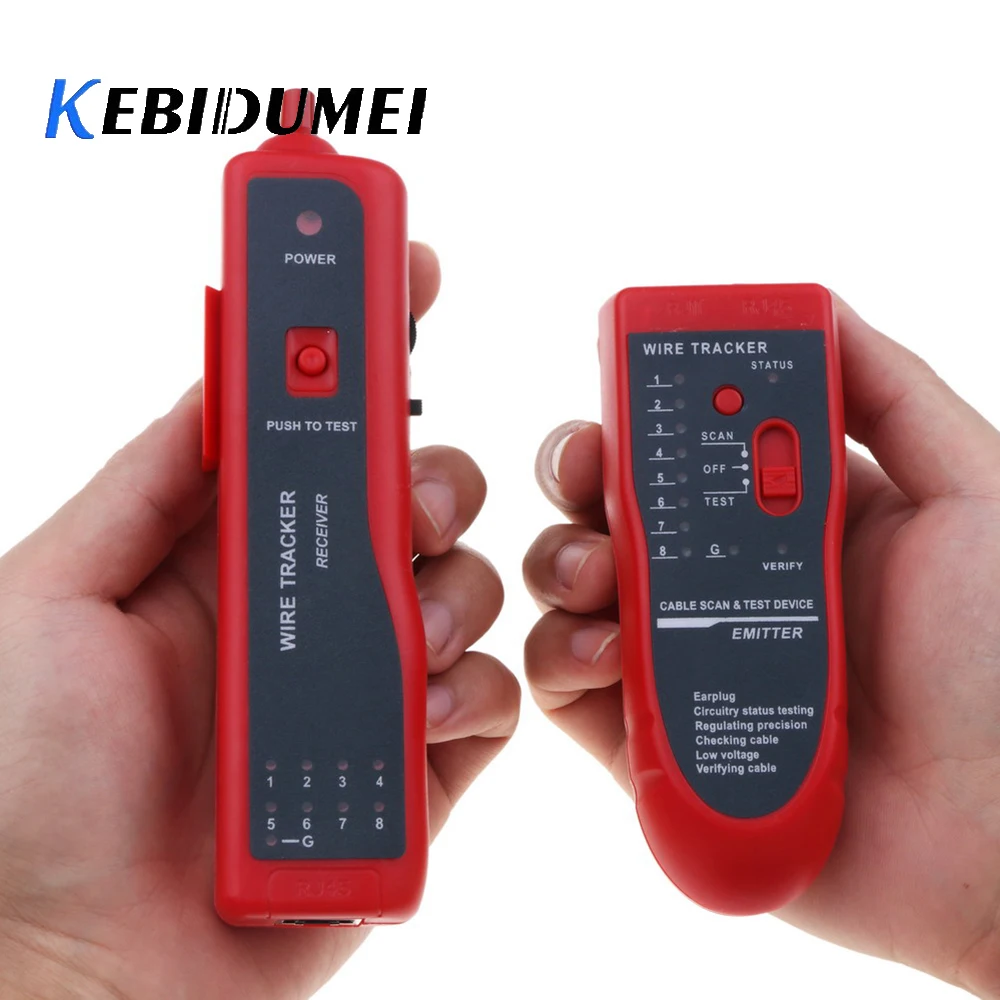 Kebidumei профессиональный тестер сетевого кабеля Lan RJ45 RJ11 кабельный трекер