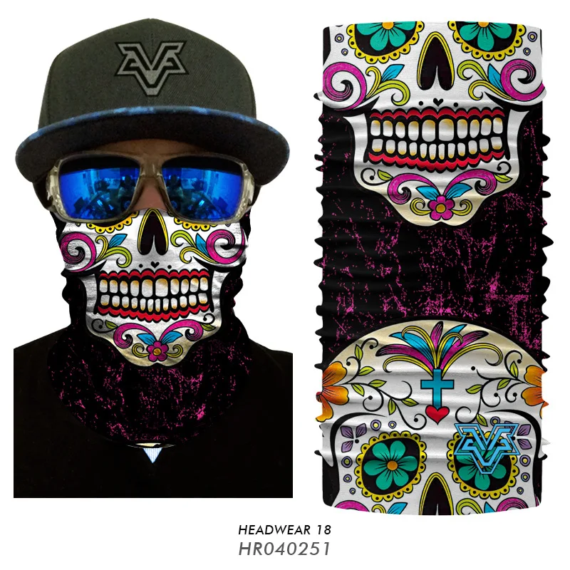 3d бесшовная бандана для мотоцикла Балаклава с черепом волшебный шарф маска лица