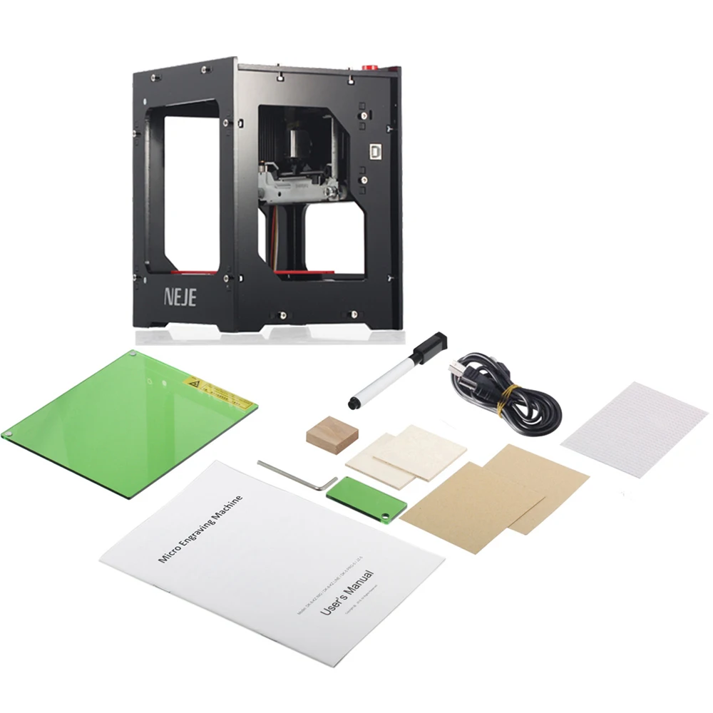 NEJE 1000mW CNC-фрезерный лазерный резак мини гравировальная машина DIY Печать высокой скорости с защитными очками.