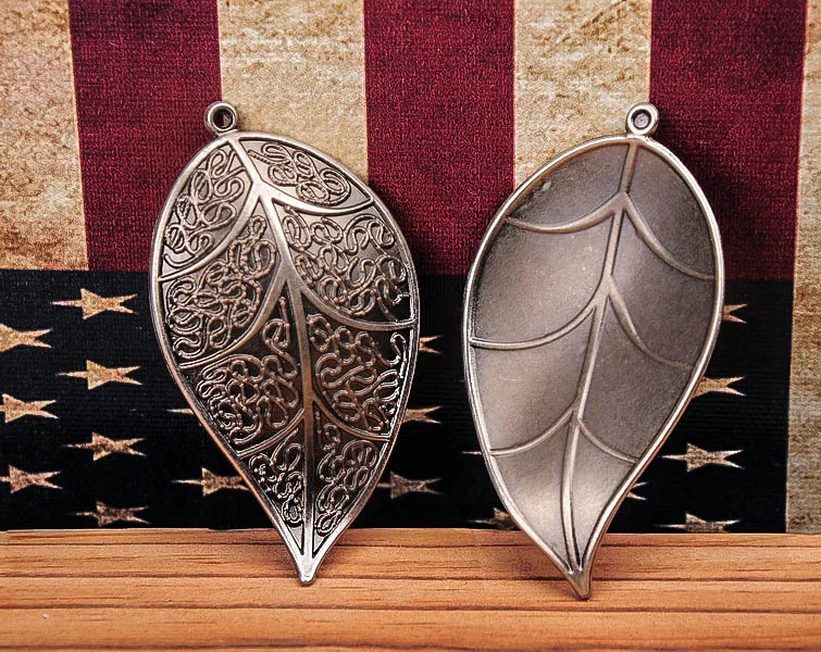 F31 Лот 4 шт. серебряные большие винтажные подвески в виде листьев стиле серфера