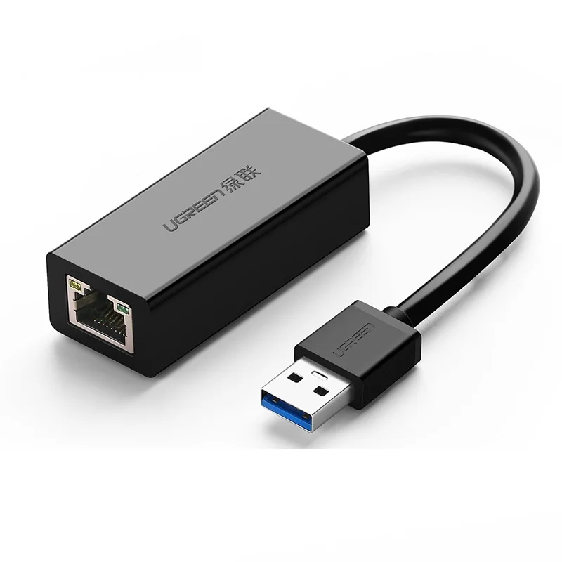 USB 3,0 1000 Мбит/с гигабитный сетевой адаптер USB 3,0 к RJ45 Ethernet Интернет сетевая карта для Windows 7/8/10/XP USB Ethernet - Цвет: Черный
