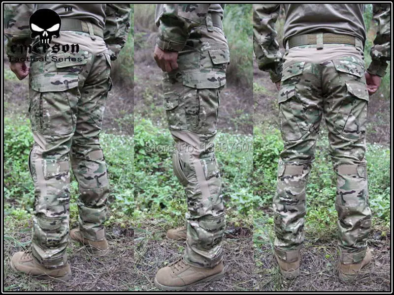 EMERSON Gen2 Боевая рубашка костюмы BDU брюки и прокладки боевая униформа Мультикам