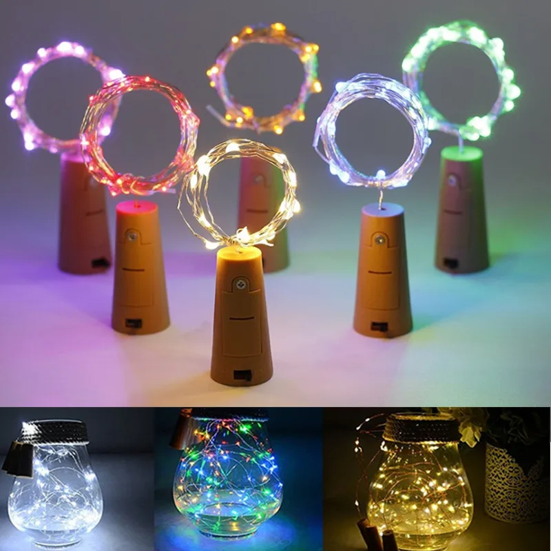 

2M LED Garland Copper Wire Corker String Fairy Lights DIY Glass Craft Bottle New Year/Christmas/Valentines Wedding Decoration