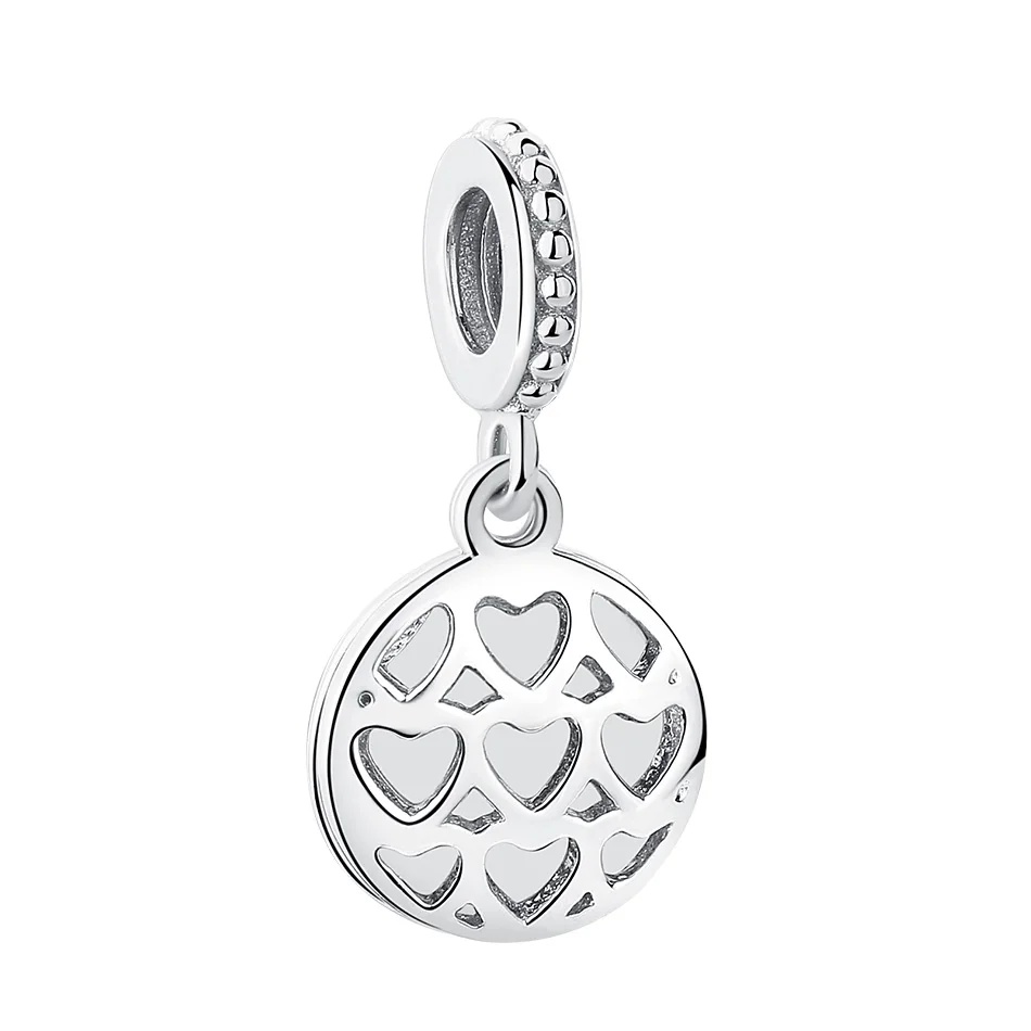 PY1787 925 Sterling Silver Bead Charms Locket Love Heart Lucky Clover Charm Fit Original Pandora Bracelet Necklace DIY Jewelry Making - Цвет: PY1787