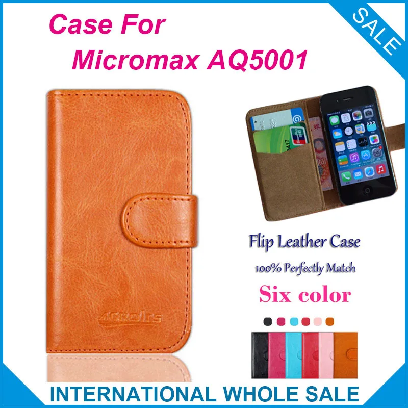 Новинка лидер продаж! Парусиновый чехол 2016 Micromax AQ5001 Эксклюзивный кожаный по