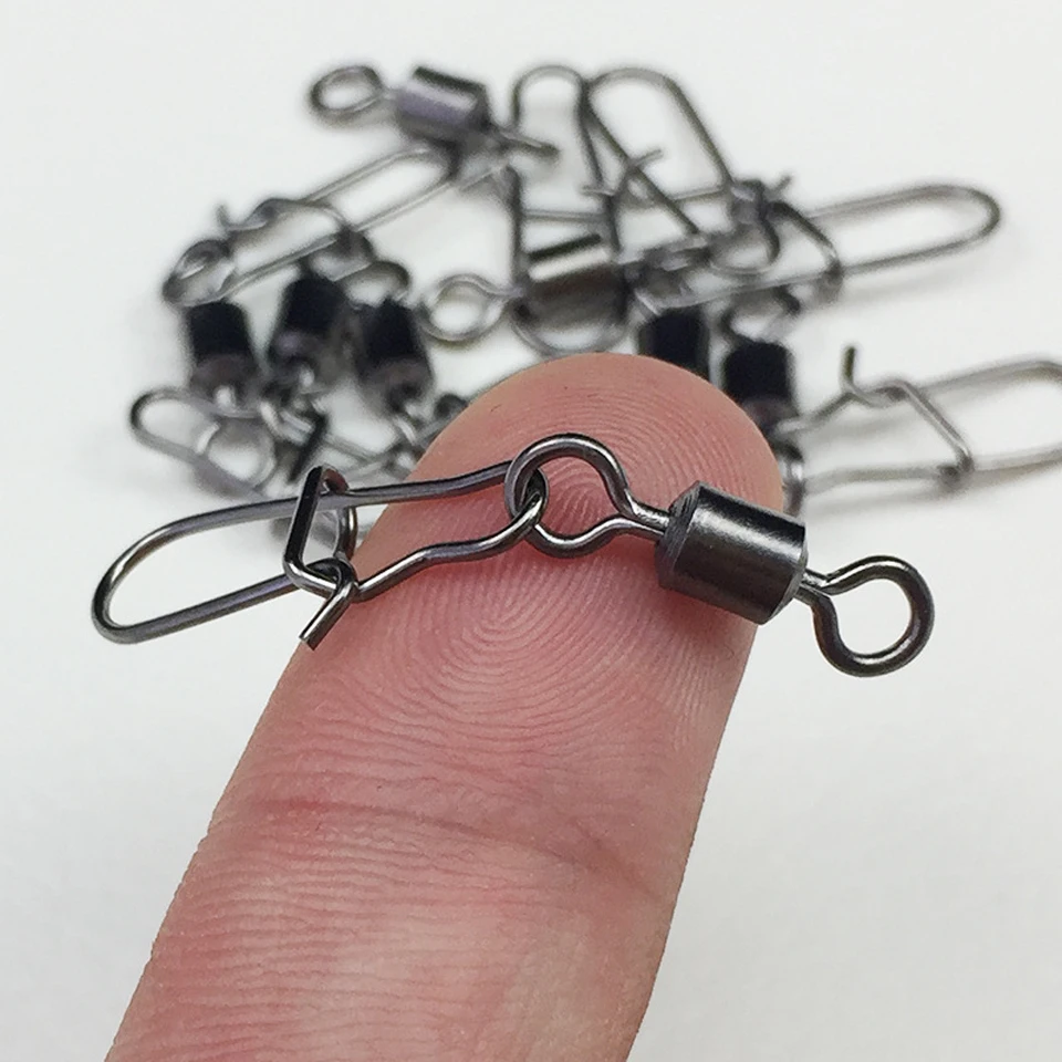 50 шт./лот рыболовный соединитель вертлюг с хорошей защелкой рыболовные