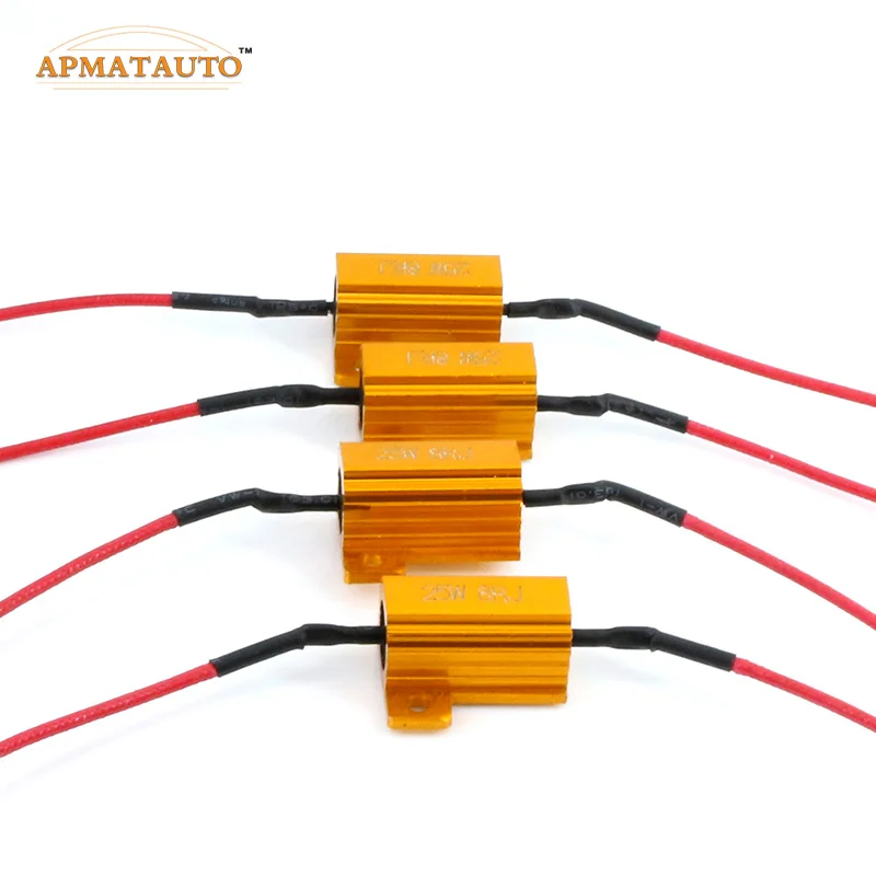 4 шт. 25 Вт поворотный сигнал DRL резистор нагрузки быстрая вспышка T20 7440 W21W WY21W 7443 W21/5W