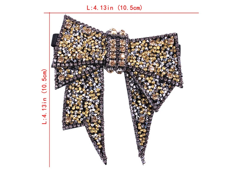 1 Pair Bowknot Crystal Decorations Shoes Clips Wedding Party Shoes Accessories Rhinstones Ornament DIY Manual Shoe Decorations