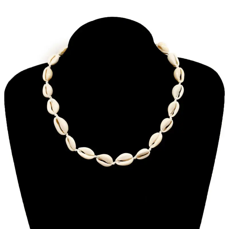 

Bohemian Sea Shell Conch Pendant Necklace Collar Choker Beach Charm Jewelry