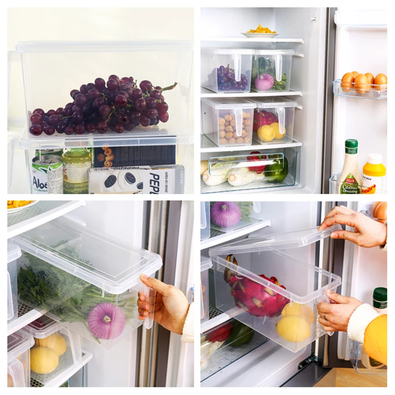 Кухонный ящик для хранения продуктов прозрачный 6 шт./партия пластиковый