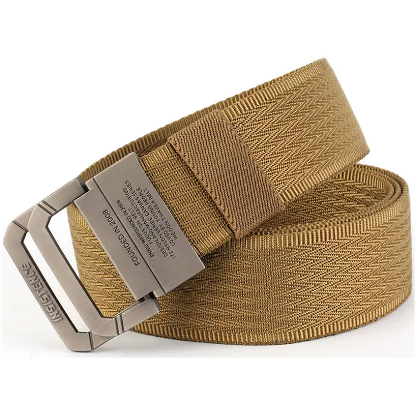 Brown Belt Мужской нейлоновый ремень для джинсов, повседневные тактические ремни, многофункциональный тренировочный тканевый армейский ремень с металлической пряжкой, мужской поясной ремень, подарок - Цвет: Brown Belt