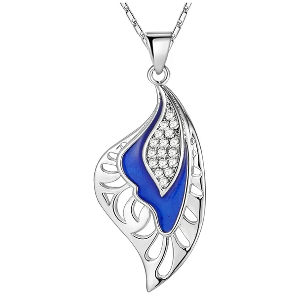earrings necklace Rhodium plated set 925 Sterling Silver Earrings Necklace NEW crystal leaf silver | Украшения и аксессуары