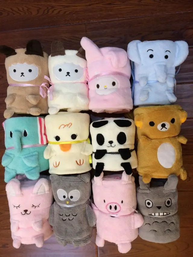 1 шт. 100x80 см фланель мультфильм сова Totoro panda слон дизайн одеяло ТВ диван