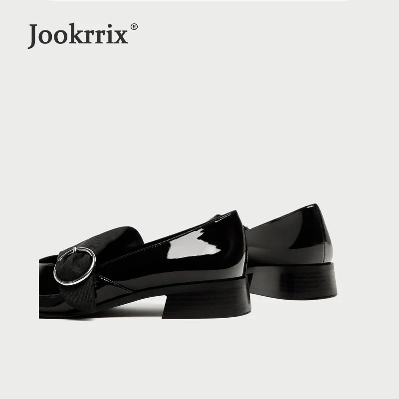 Женская обувь на плоской подошве Jookrrix повседневная из лакированной кожи с острым