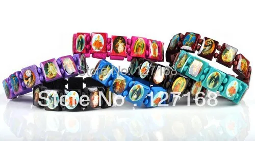 Католические Четки разных цветов деревянный браслет для детей в подарок 20 шт./лот