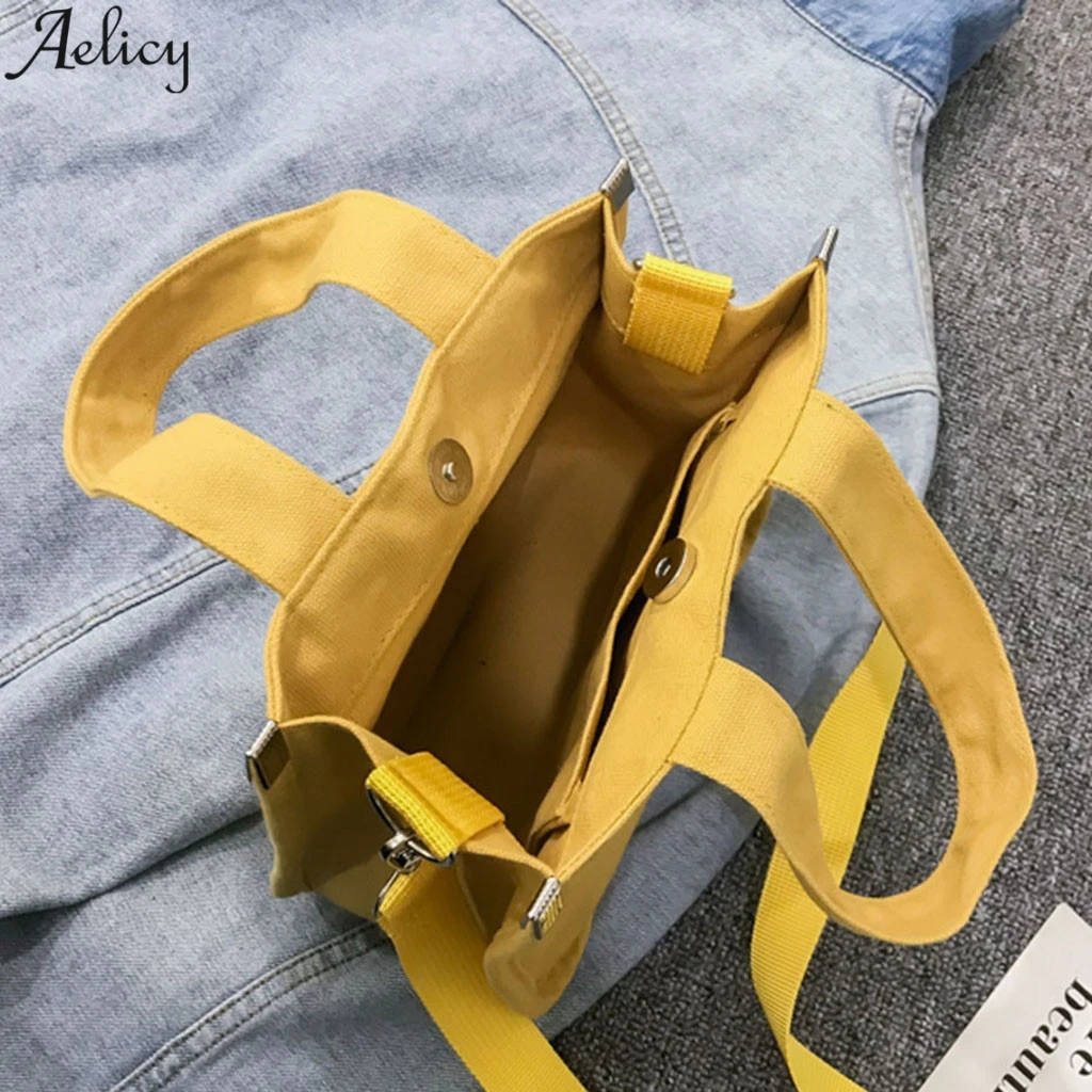 Aelicy женская сумка модная литературный стиль одноцветная холщовая мессенджер