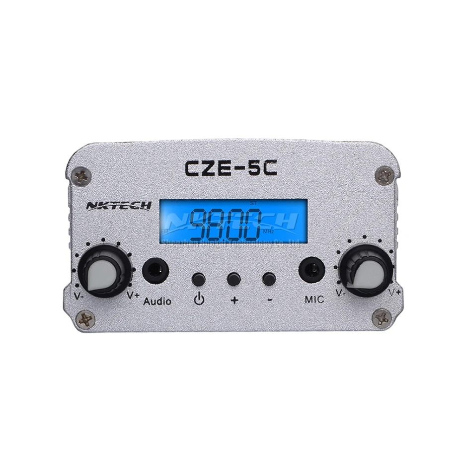 NKTECH CZE-5C PLL fm-передатчик радио вещательная станция 1 Вт/5 Вт стерео частота 76-108 МГц Профессиональный кампус усилители аудио