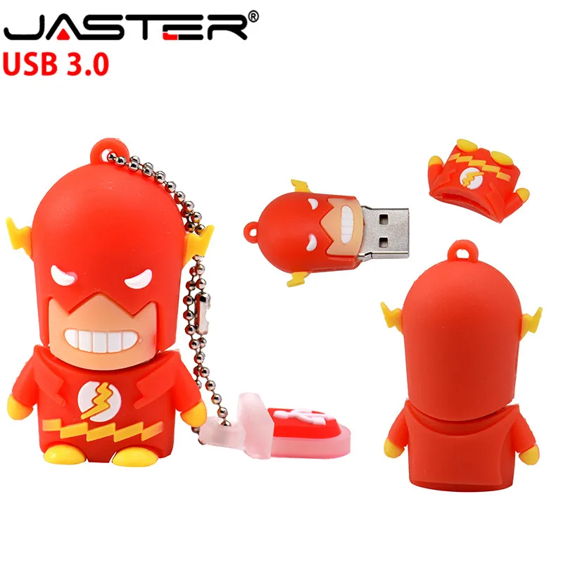 JASTER Горячая высокоскоростной флеш-накопитель USB 3,0 4 ГБ 8 ГБ 16 ГБ 32 ГБ 64 Гб мультфильм супергерой Супермен Бэтмен серии USB memory stick
