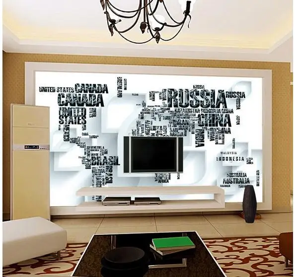 Custom photo wallpapers 3d wall murals wallpaper 3 d map of the world TV for living room decor | Обустройство дома