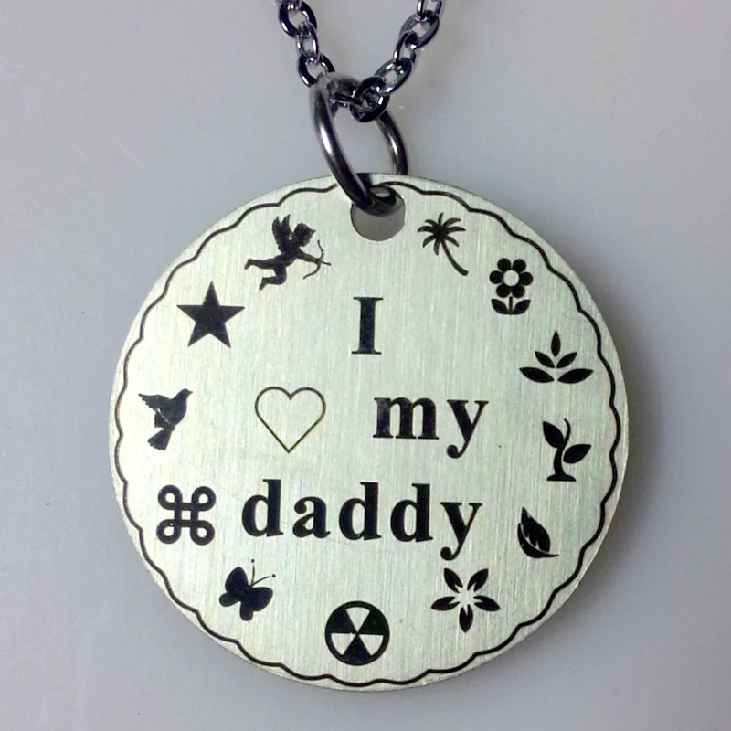 Ожерелье с подвеской i love my DAD из нержавеющей стали 10 шт./лот|necklace charm pendants|stainless steel