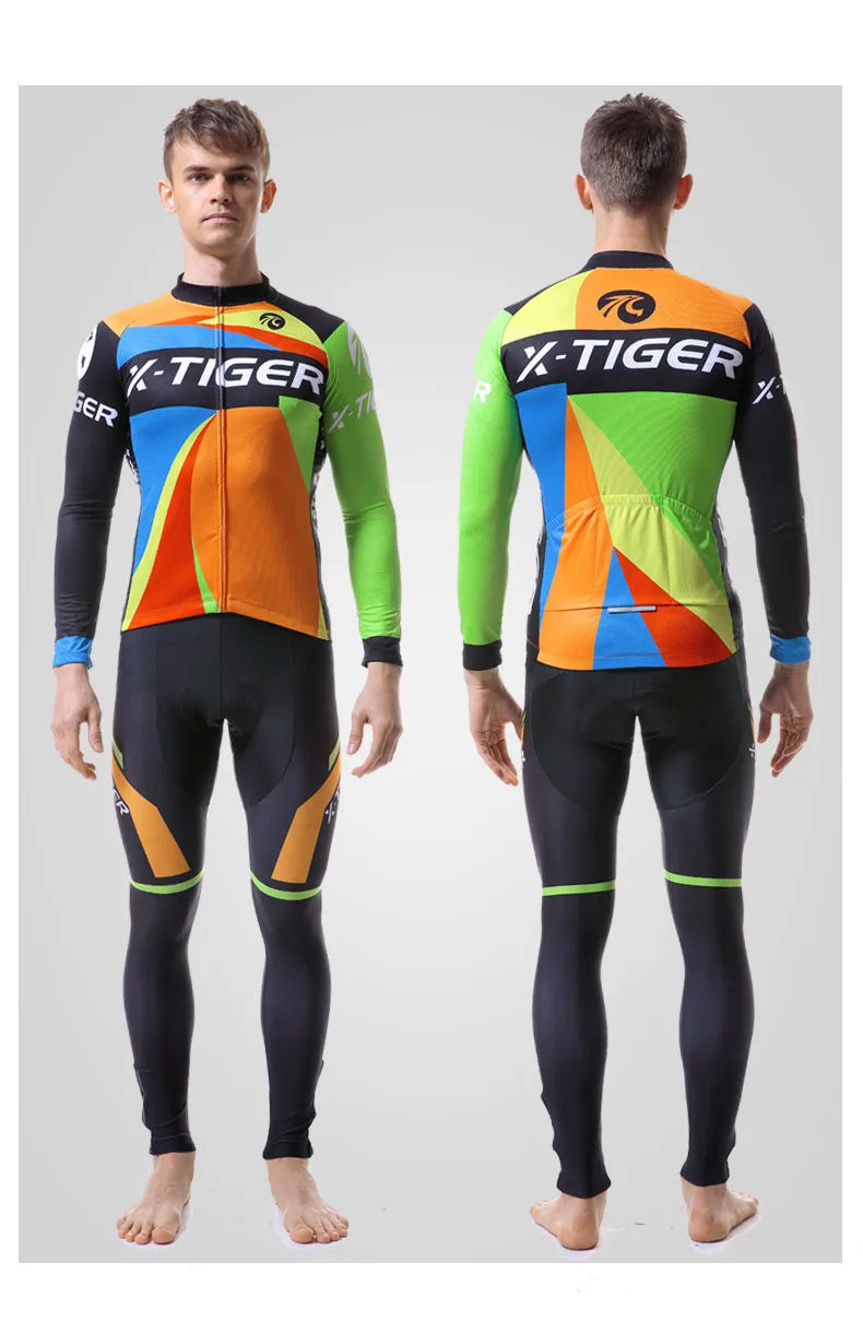 X-Tiger зимняя флисовая Pro велосипедная Майка набор Монтажная велосипедная одежда Ropa Ciclismo гоночная велосипедная одежда комплект